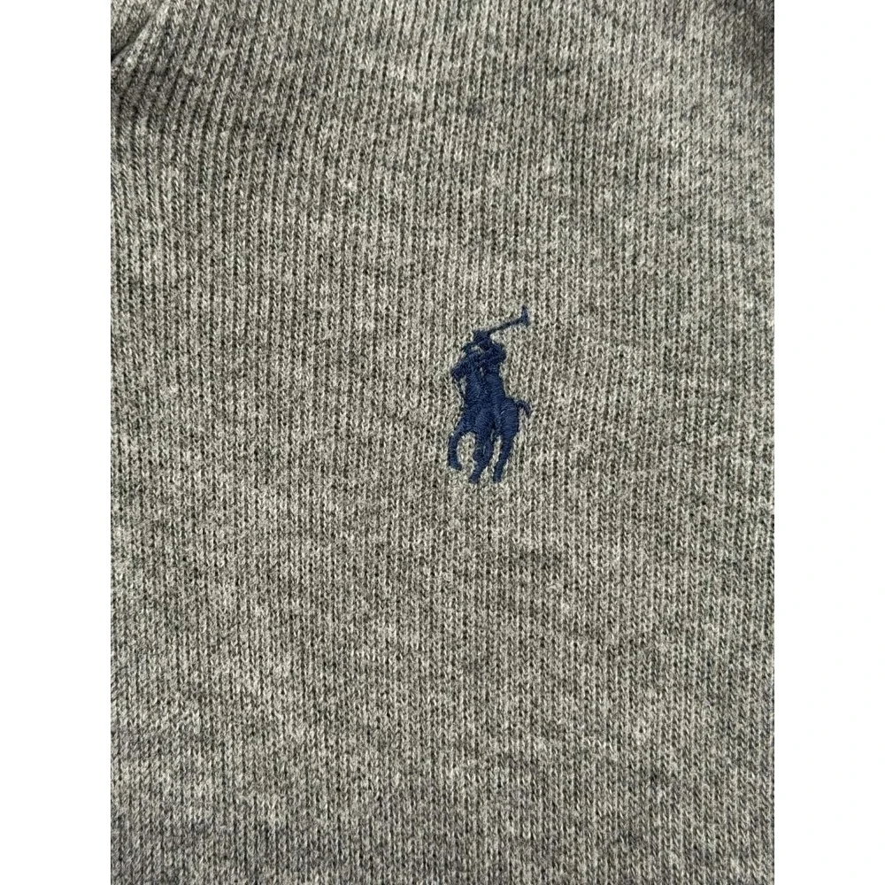 Polo Ralph Lauren‎ Shawl Collar Knit Sweater Pullover Size XXL 2XL Cotton Gray